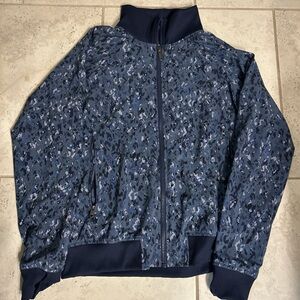 Athleta Blue Patterned Jacket